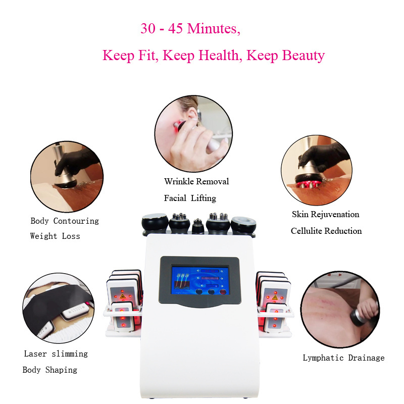 Au-61B Lipo Ultra Laser kim 8 Slimming System Tripolar RF Fat Burner Equipment Massage Cavitation Machine