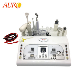 Facial spa salon use 7 in 1 Facial Machine Vacuum Spray Galvanic Brush High Frequency beauty machine AU-8208