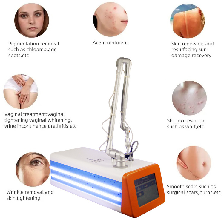 2024 New 10600nm Fractional Co2 Laser South Korea Scar Removal Laser Fractional Co2 Laser For Acne Scars Removal Beauty Machine