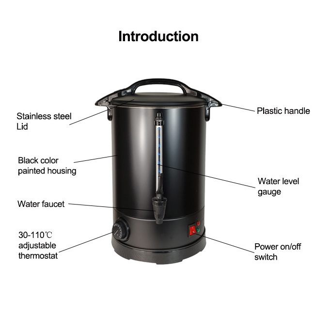 Hotel Smart Electric Water Kettle Coffee Maker Boiler Coffee Urn Hot Milk Stainless Steel Black Remote Control Free Spare Parts