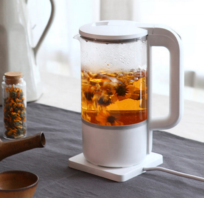 1.2L Electric Kettle with CE/CB/LFGB Unique Design Household Cordless Electric Glass Customized Glass Machine Glass Tea Pot 1000