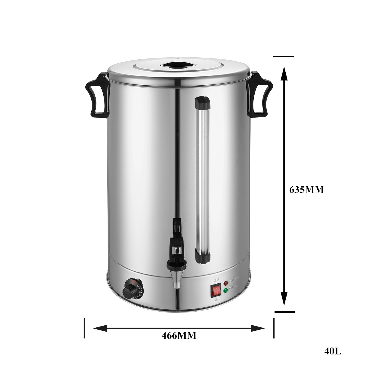 40L Drinking Hot Water Boiler Tea Urn Single Taps Warm Stainless Steel Electrical Boilers milk boiler