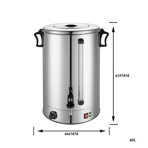 40L Drinking Hot Water Boiler Tea Urn Single Taps Warm Stainless Steel Electrical Boilers milk boiler