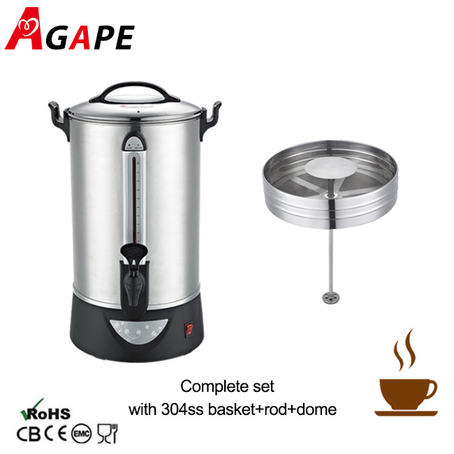 China suppliers stainless steel electric coffee percolator 40 Cups hotel coffee urn