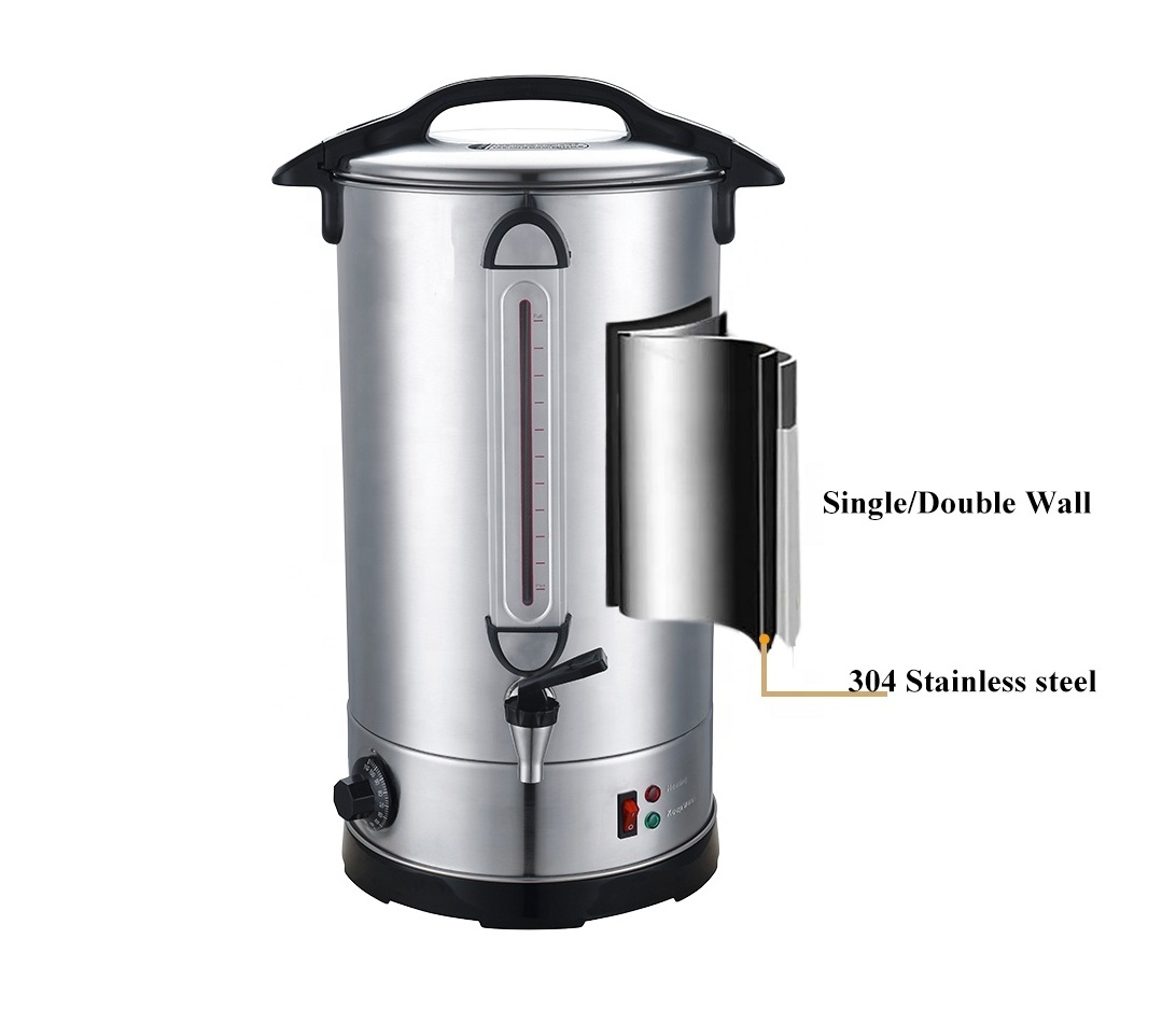 35L Double Wall Adjustable Thermostat Stainless Steel Construction  commercial hotel equipment hot water boiler kettle keep warm