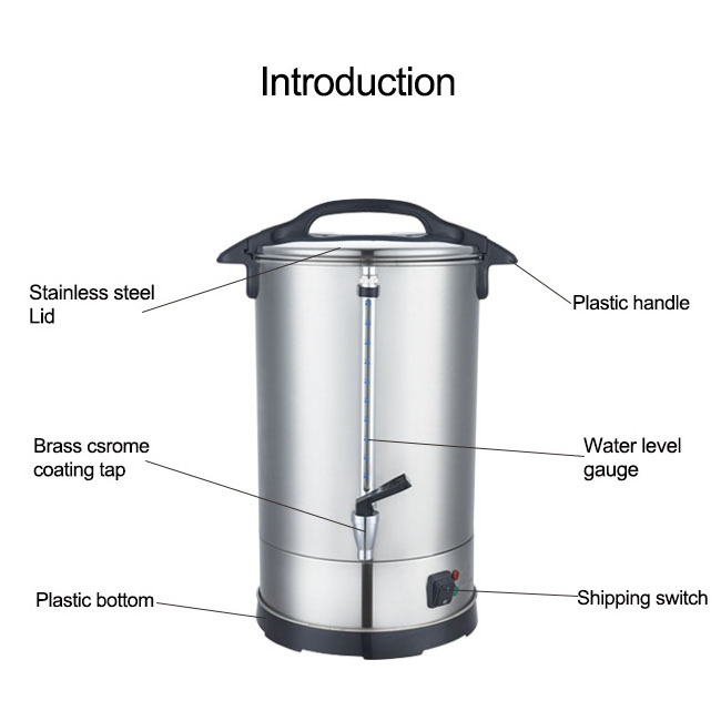 Percolate Coffee Maker Food Metallic Hot Milk Urn Water Boiler Electric 30 Mechanical Stainless Steel Jnod Electric Boiler Bt09