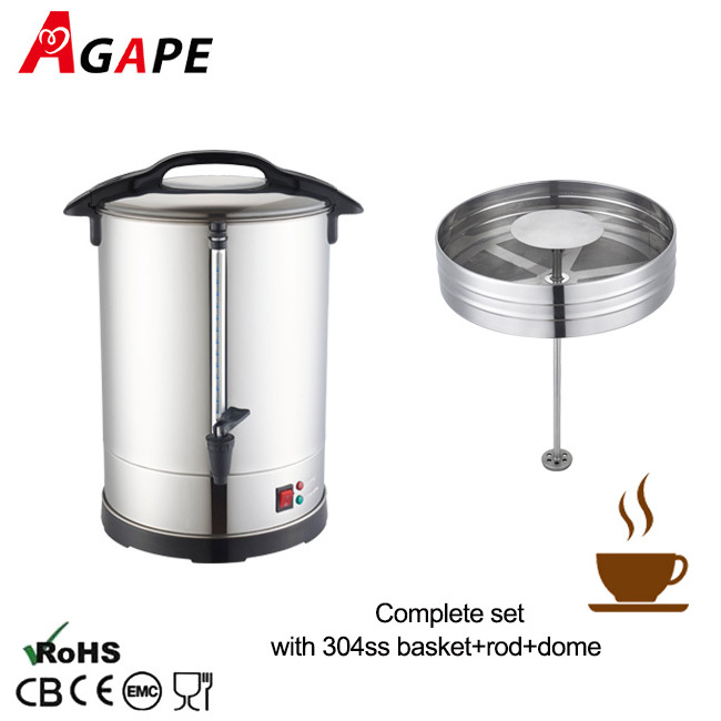 40 Cups Tea Boiler Coffee Urn Tea Pods Boiler Stainless Steel CB Ce Household Hot Water System ROHS EMC