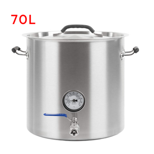 70L Home Brew Kettle Set False Bottom Brew Kettle Pot Fitting Flask 304 Stainless Steel Beer Making Machine Beer Equipment