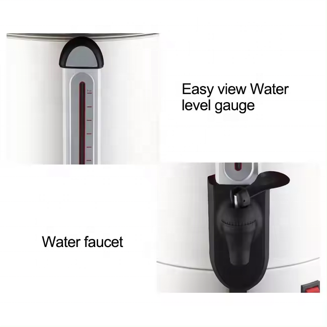 35L Double Wall Adjustable Thermostat Stainless Steel Construction  commercial hotel equipment hot water boiler kettle keep warm