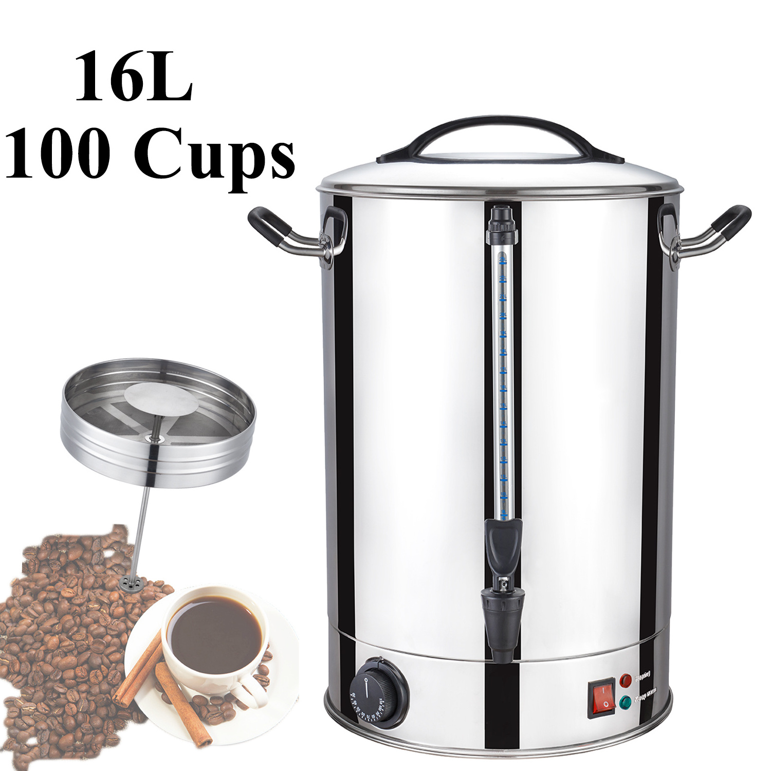 Kitchen Equipment Catering Supplies Coffee Percolator Tea Urn 100 Cups Coffee Machine