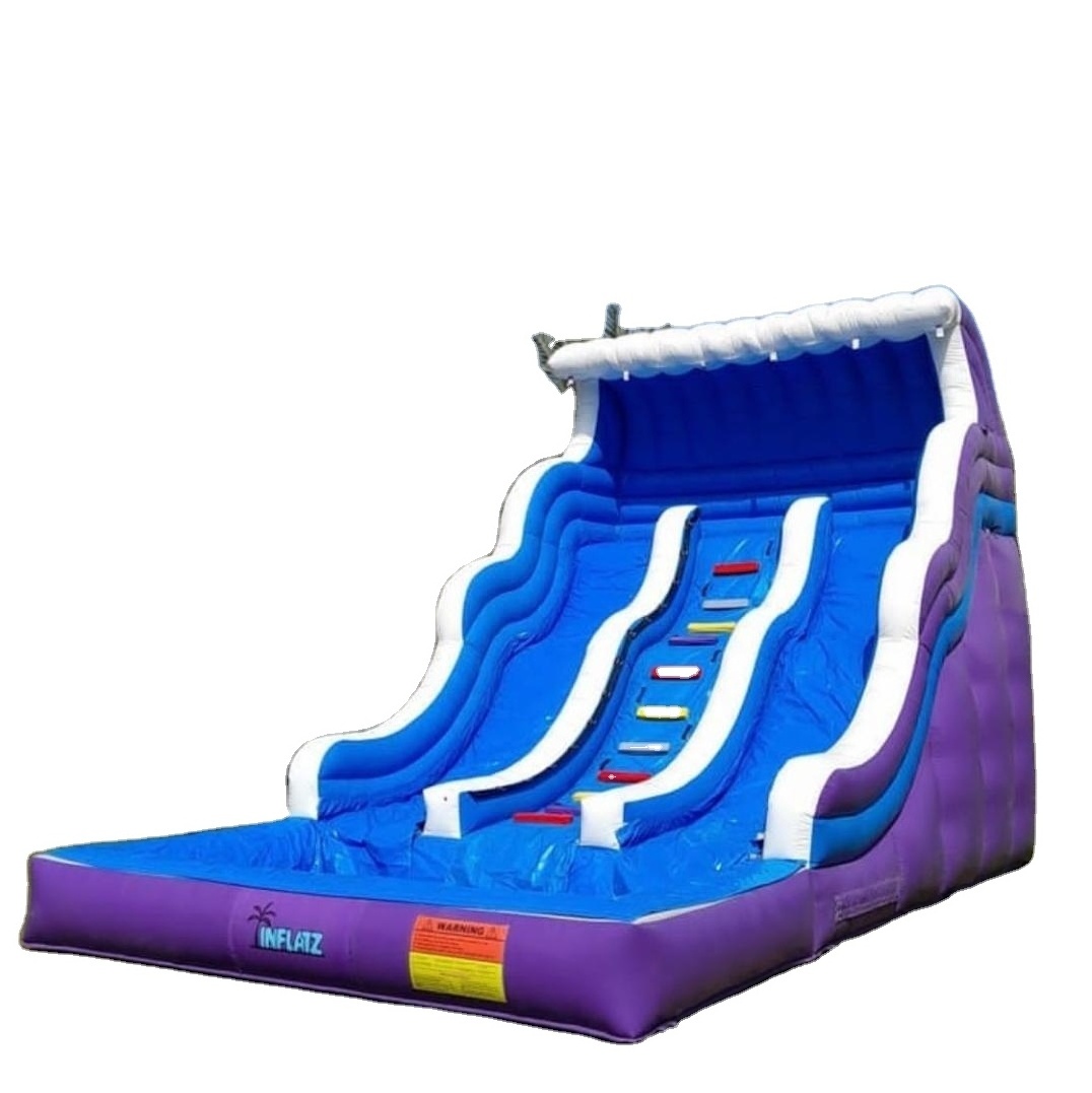 Amazing outdoor playground toboggan gonflable juegos inflables acuaticos inflatable water slide with pool for rental business