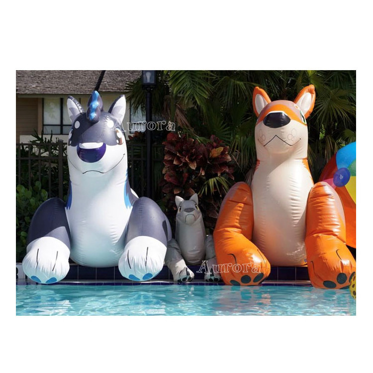 2021 New design Lovely Inflatable Husky Dog Animal Cartoon Inflatable Husky model for indoor decoration