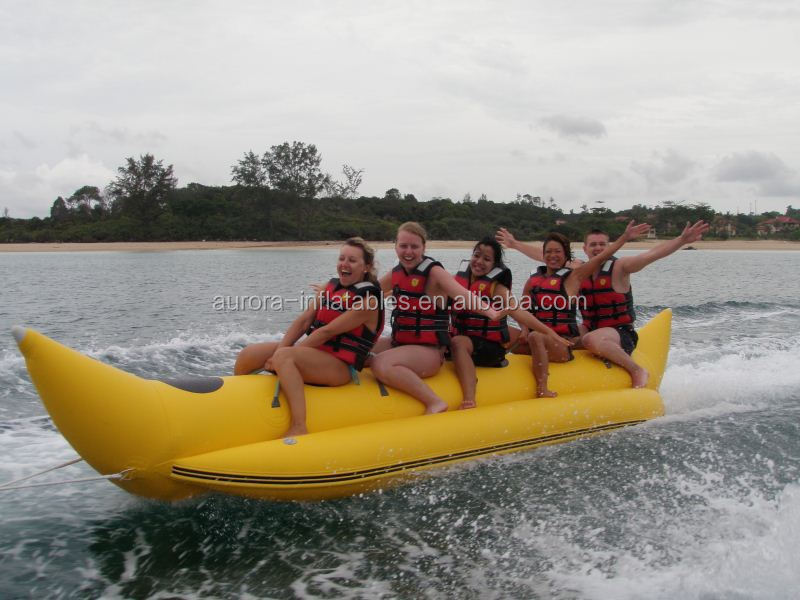 hot sale ten person double tube inflatable sea banana boat