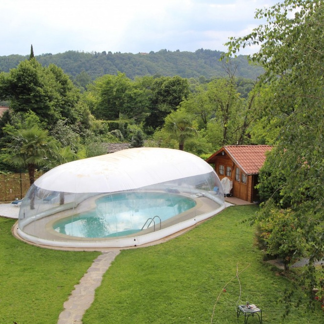 High quality Large inflatable Clear Dome Tent Transparent inflatable pool dome Cover