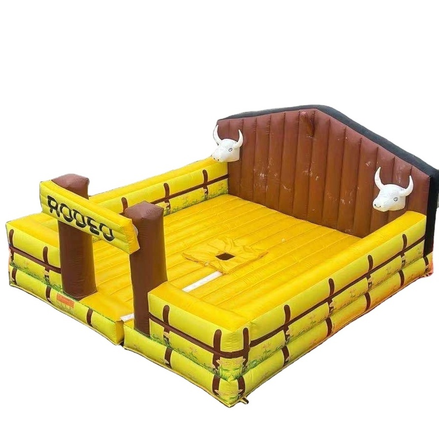 New design wholesale Sports Games Bouncer bull rodeo mechanical electric bull ride inflatable for sale