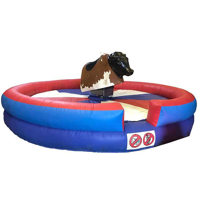 New design wholesale Sports Games Bouncer bull rodeo mechanical electric bull ride inflatable for sale