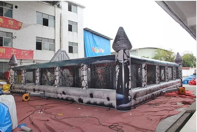 inflatable Halloween maze haunted house popular Zombie design for sale inflatable obstacle course Escape room