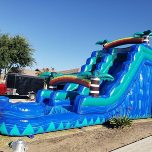 High quality giant inflatable water slide for adult sun itsunami half pipe water slide inflatable