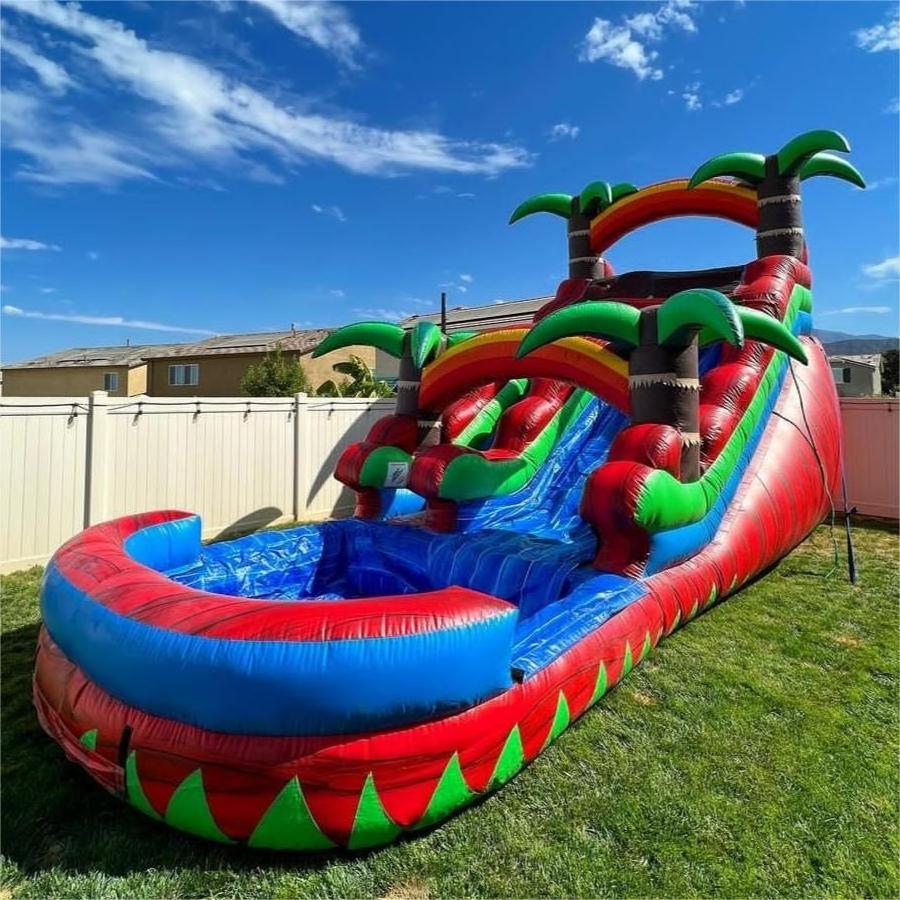 Hot sale purple small water slide for girls outdoor backyard water slides inflatable for kids and adults