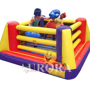 Rental events fight game jumper bouncy castle wrestling boxing ring bounce house inflatable boxing ring with gloves for kids