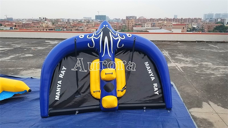 Hot selling inflatable flying kite tube commercial inflatable flying manta ray Manta Ray Flying Tube game