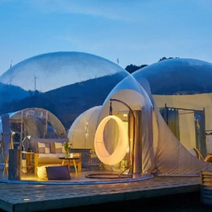 Luxe Adventure inflatable Bubble Hotel Outdoor Sleeping Tent Clear Bubble lodge Inflatable camping Transparent Igloo Dome Cabin