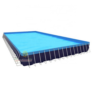 Commercial Portable PVC Inflatable Water Pool Rectangular Metal Frame Swimming Pool for water park pool