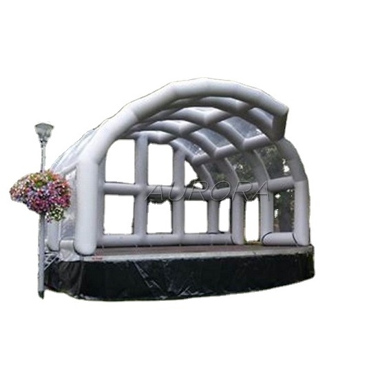 transparent clear inflatable mobile stage cover,inflatable air stage with customized design