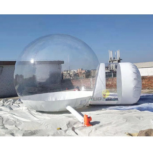 2 room large outdoor single tunnel house hotel bathroom clear inflatable transparent dome bubble tent