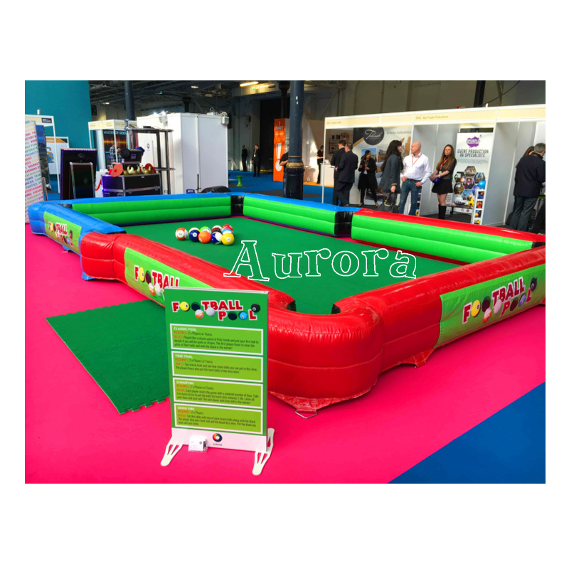 Nice quality Portable Inflatable Snooker Soccer Pool Table For Sale