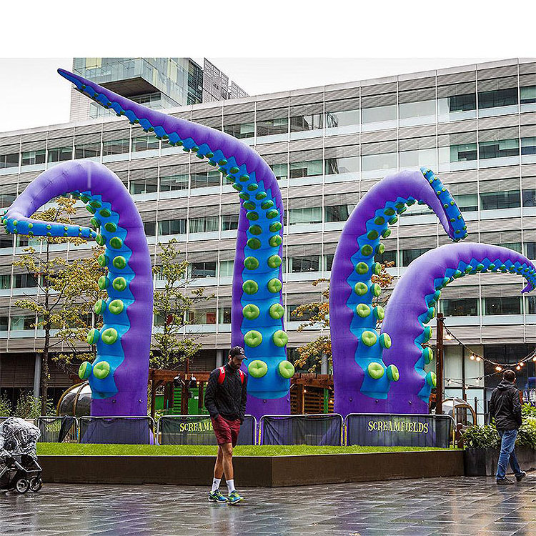 Giant octopus feet roof decoration inflatable octopus tentacle advertising inflatable squid with LED lighting