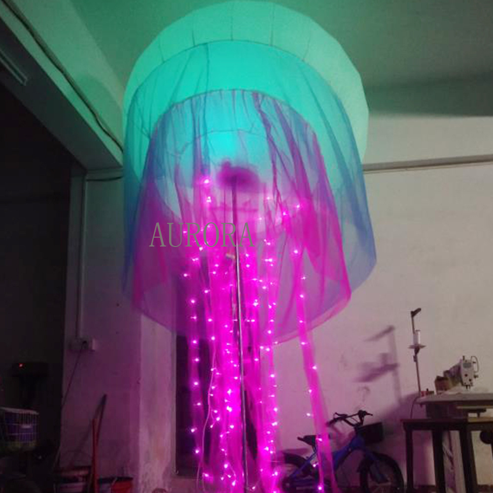 led Lighting Inflatable Octopus Models Giant Inflatable LED Hang Jellyfish for Party ceiling