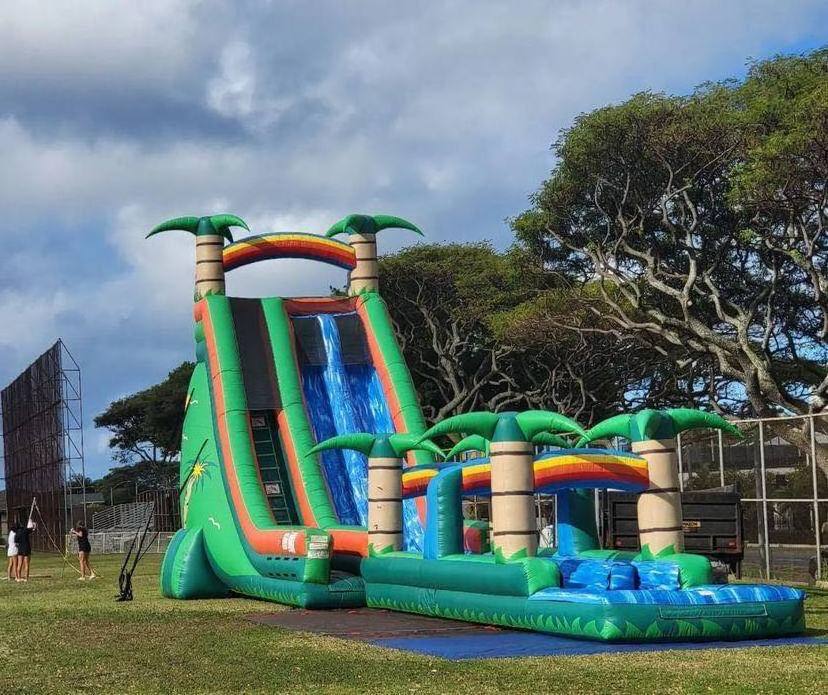 Hot sale commercial popular big 20 foot kids water park large inflatable water slide for sale for rental business for adults