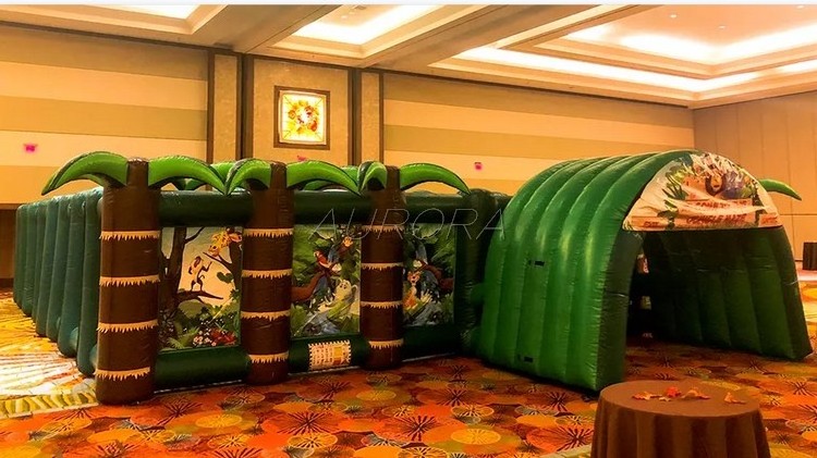 inflatable Halloween maze haunted house popular Zombie design for sale inflatable obstacle course Escape room