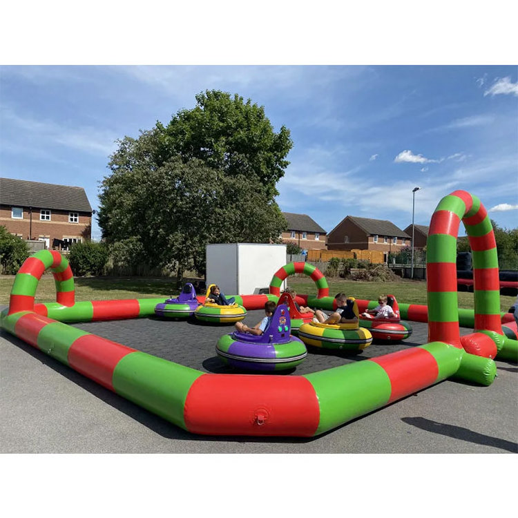 Factory custom inflatable car racing track toddler bumper cars kids inflatable race track for bumper cars