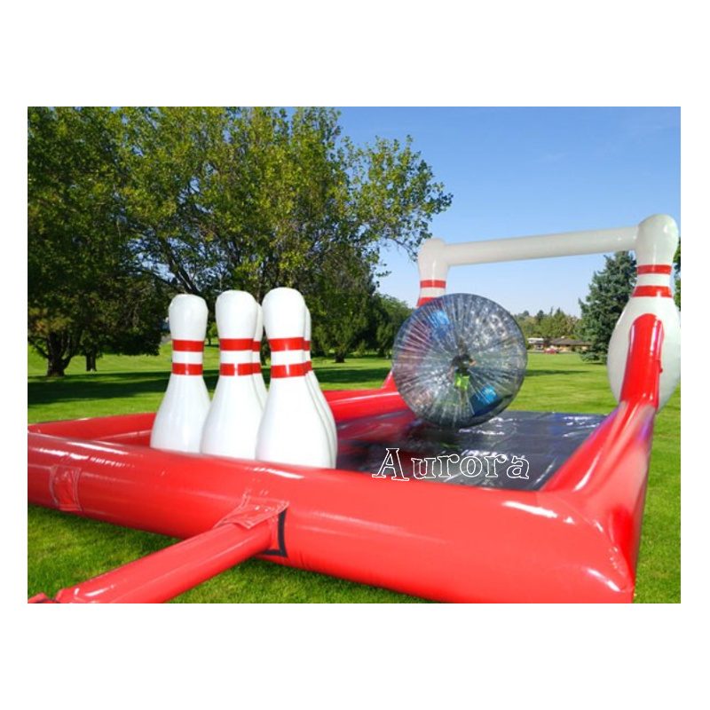 Portable Fun Bowling Games Inflatable Bowling Pins Alley For Party Fun