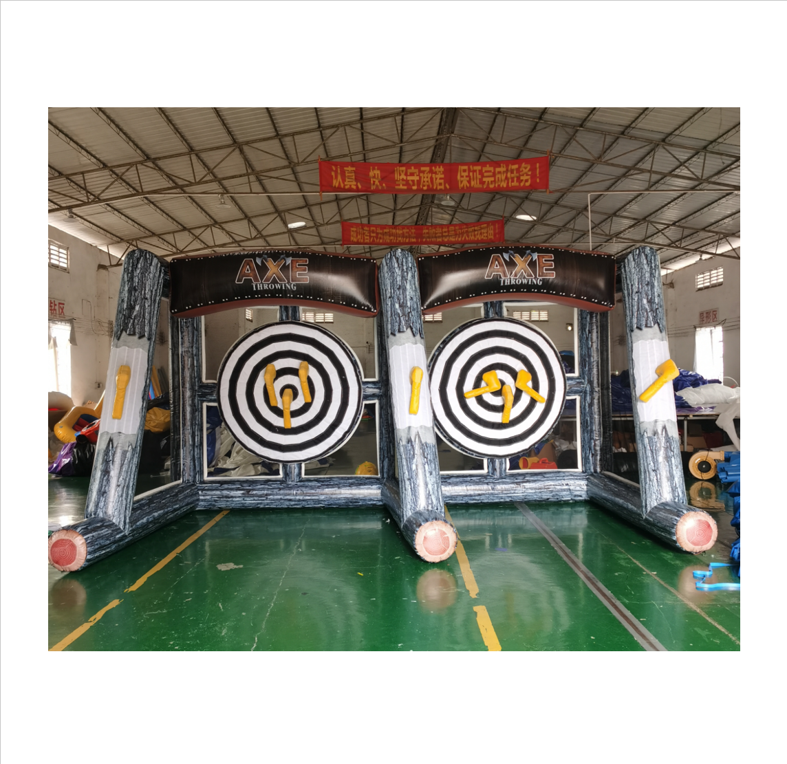 1 person adults and kids party rentals inflatable Axe throwing game for parties or events inflatable sports games