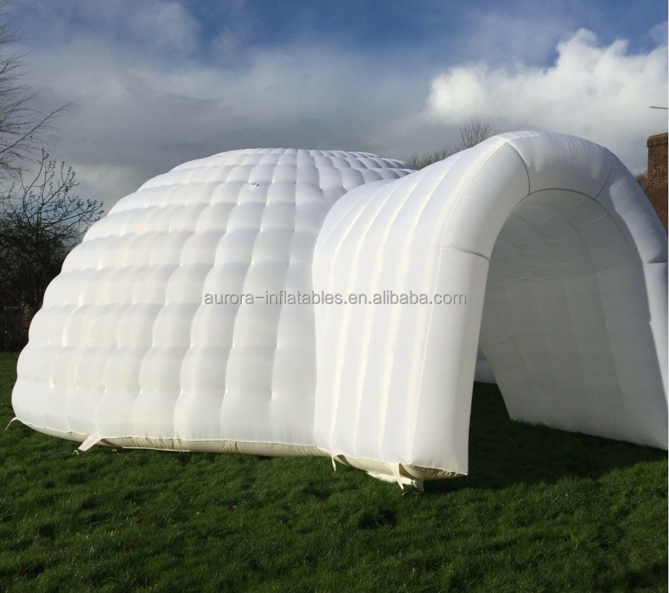 Hot sale Inflatable Igloo tent LED Light  Inflatable Dome Tent with Door for outdoor Party Advertising