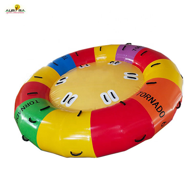 Inflatable Spinning UFO Inflatable Water Rotating Disco Boat Towable Tube For Water Entertainment