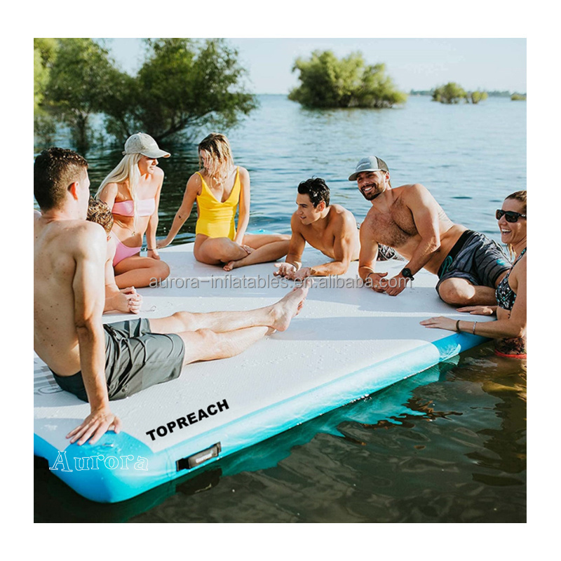 New design outdoor Inflatable Floating Water dock Inflatable water jumping trampoline  For Sale inflatable boat dock floats