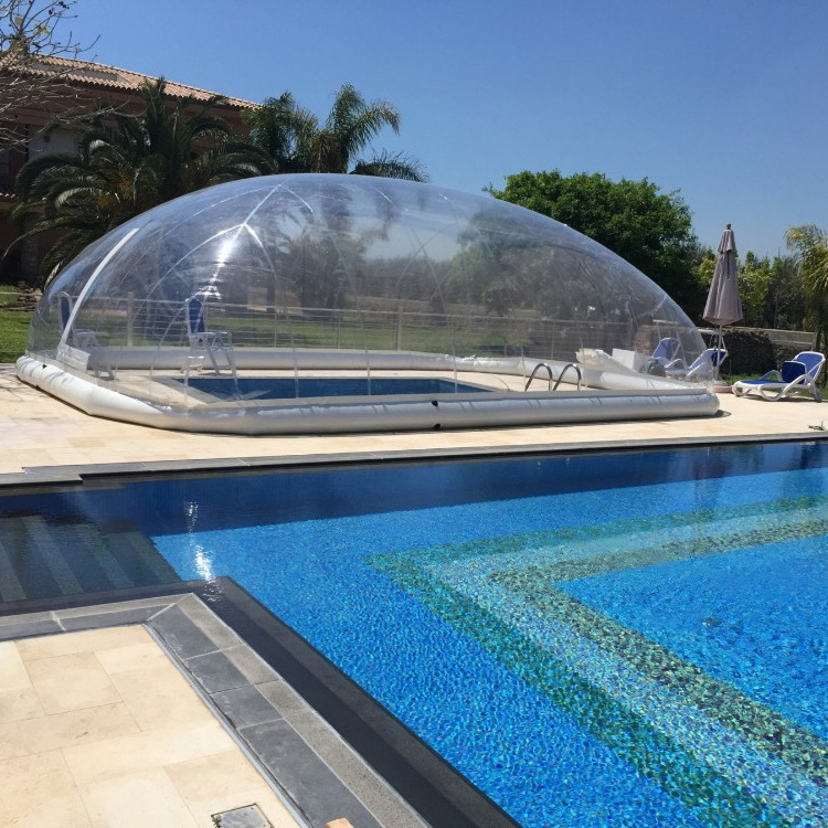 Commercial Grade Pvc Inflatable Transparent Pool Dome Swimming Pools Clear Cover Tent