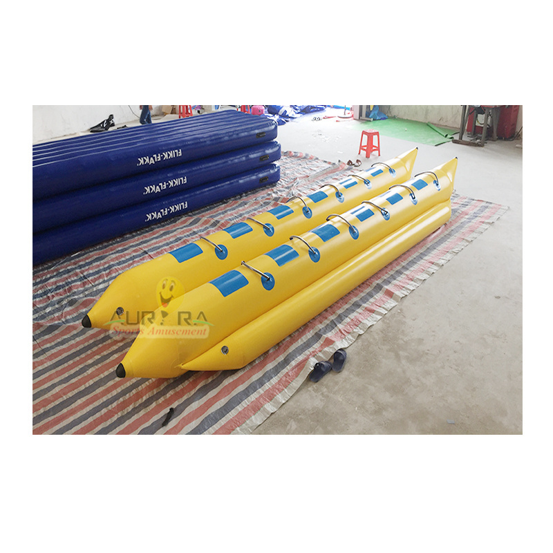 hot sale ten person double tube inflatable sea banana boat