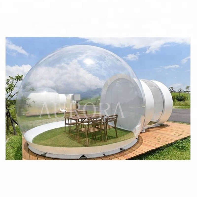 Factory transparent camping tent house outdoor Igloo hotel bubble tent  inflatable clear dome tent for camping