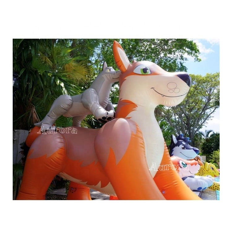 2021 New design Lovely Inflatable Husky Dog Animal Cartoon Inflatable Husky model for indoor decoration