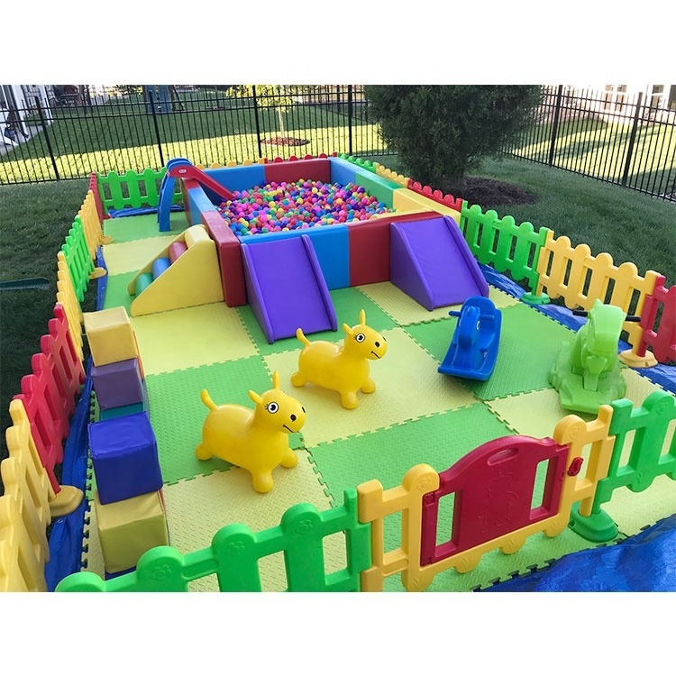 New style Factory Soft play climbers playground equipment indoor soft play round ball pit with slide soft play equipment