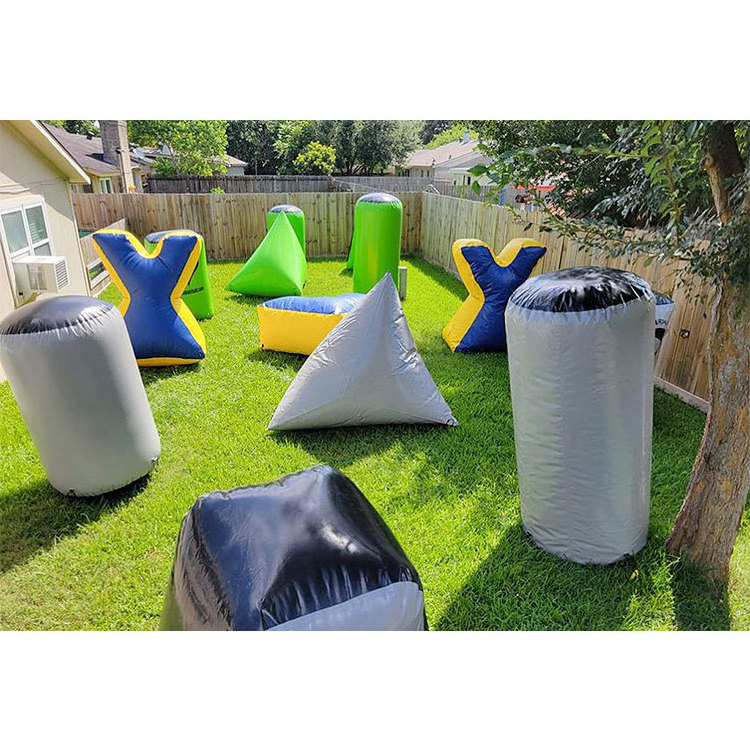 New arrival cheap outdoor sports interactive game giant obstacle inflatable bunkers paintball for rental arena on sale