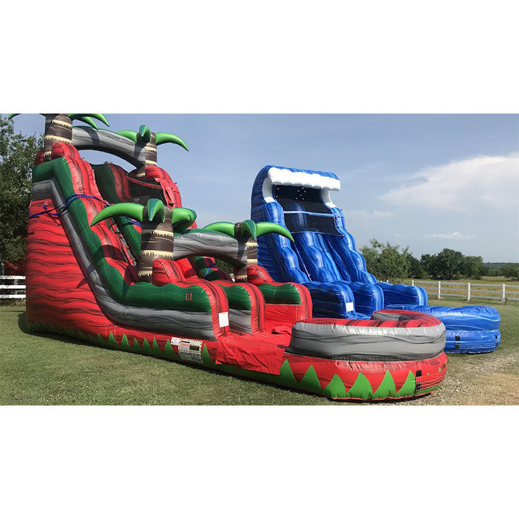 Hot sale commercial backyard outdoor jump house adult size 20 foot fun castle inflatable water slide business for kids