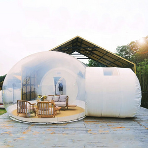 Factory transparent camping tent house outdoor Igloo hotel bubble tent  inflatable clear dome tent for camping