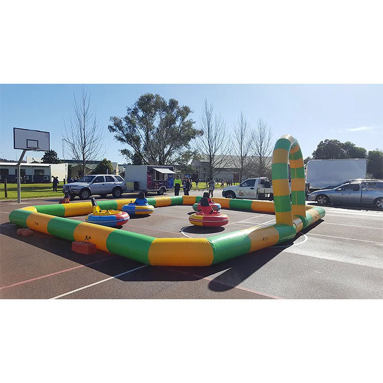 Factory custom inflatable car racing track toddler bumper cars kids inflatable race track for bumper cars