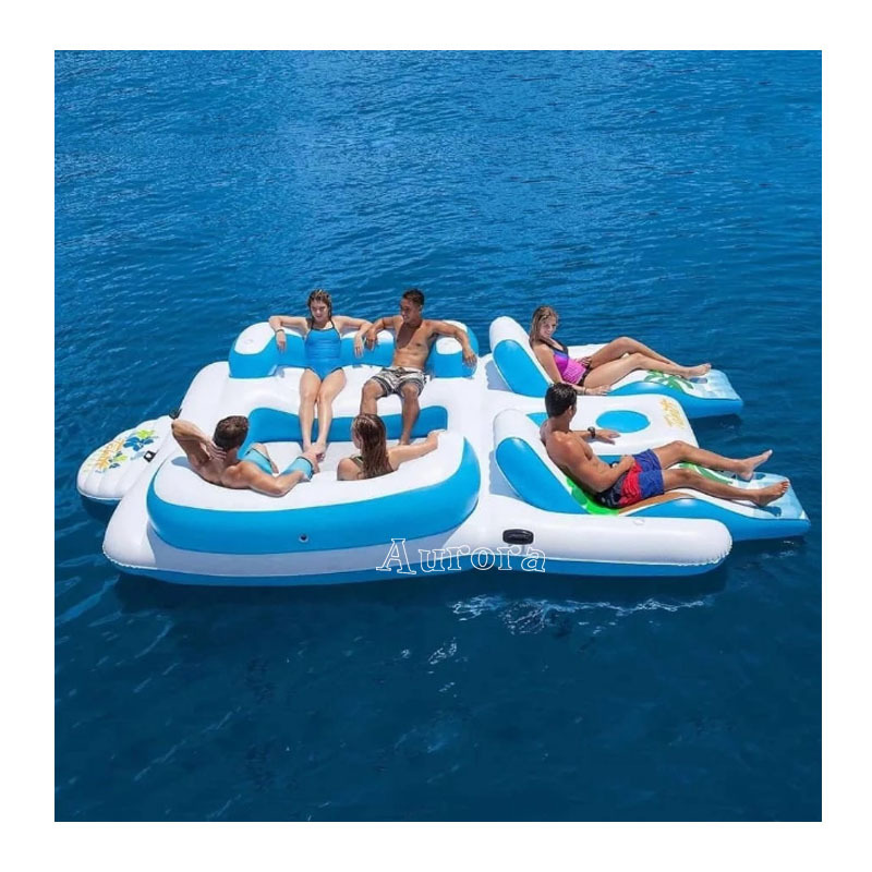 Inflatable Raft Pool Tropical Tahiti Ocean inflatable Floating Island for sale